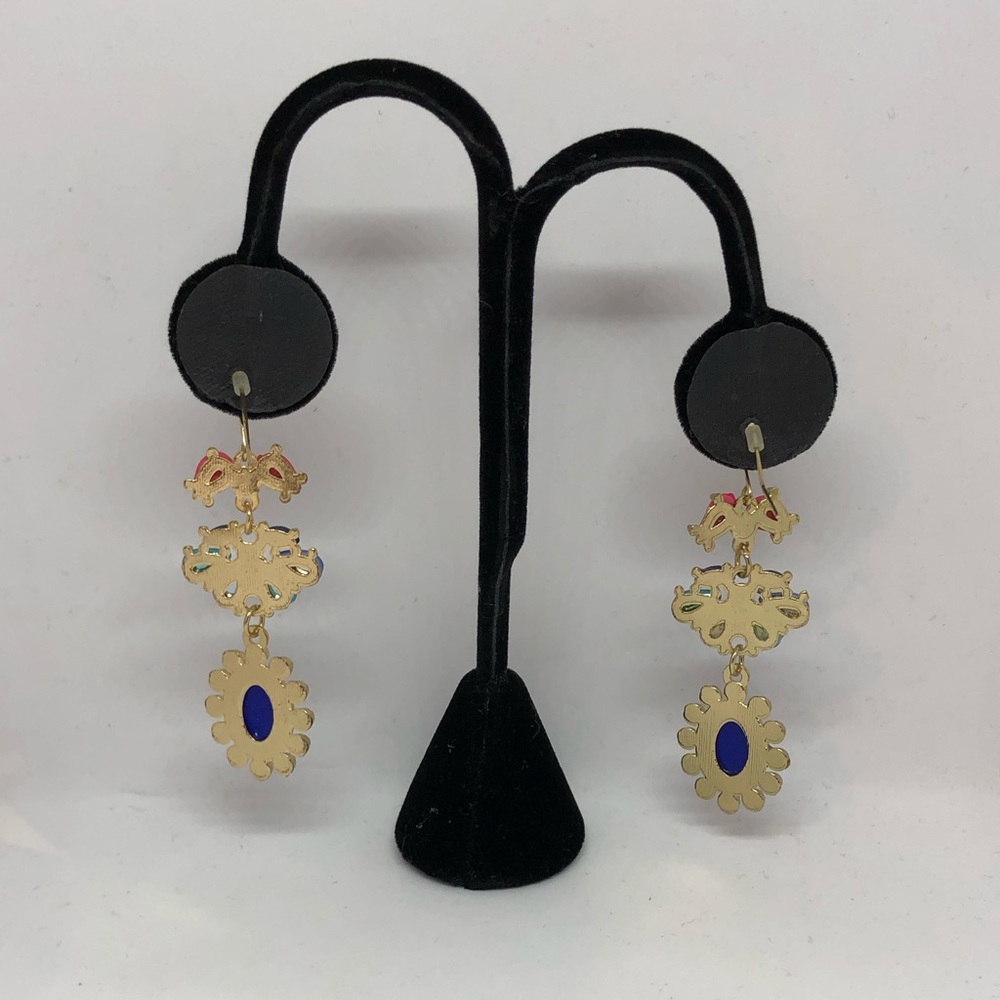 Fun Multicolor Statement Earrings - Picture 3 of 3